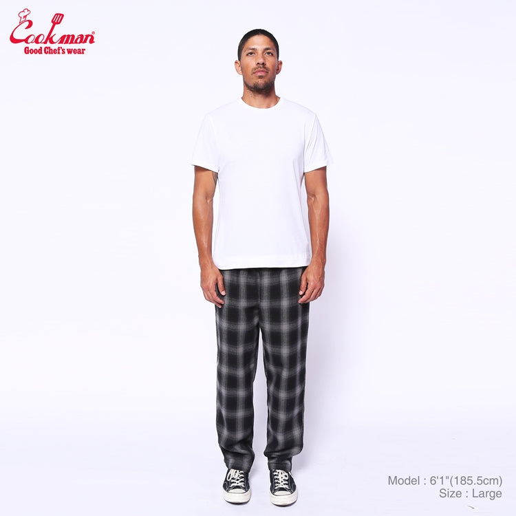 Cookman Chef Pants - Tweed Ombre Check : Black