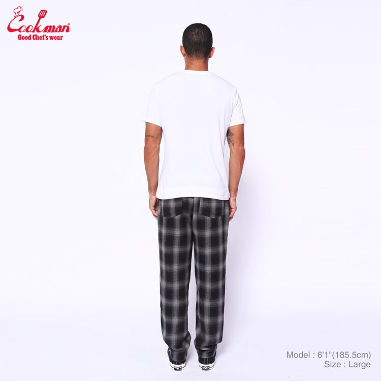 Cookman Chef Pants - Tweed Ombre Check : Black