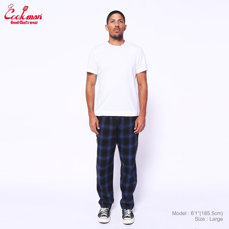 Cookman Chef Pants - Tweed Ombre Check : Blue