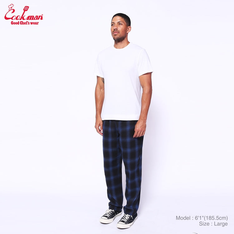 Cookman Chef Pants - Tweed Ombre Check : Blue