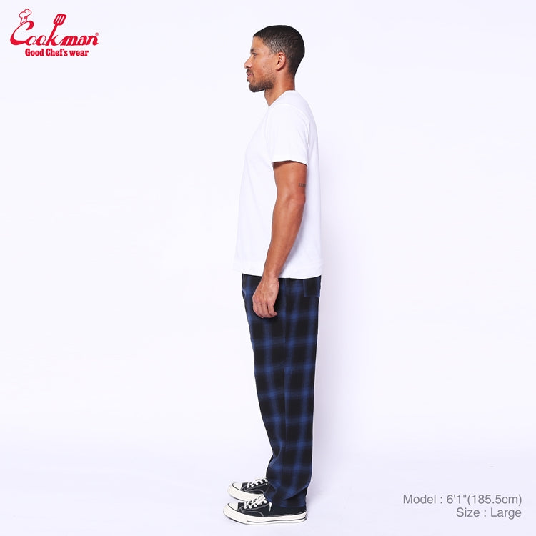 Cookman Chef Pants - Tweed Ombre Check : Blue