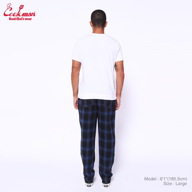 Cookman Chef Pants - Tweed Ombre Check : Blue