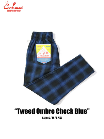 Chef Pants - Tweed Ombre Check : Blue