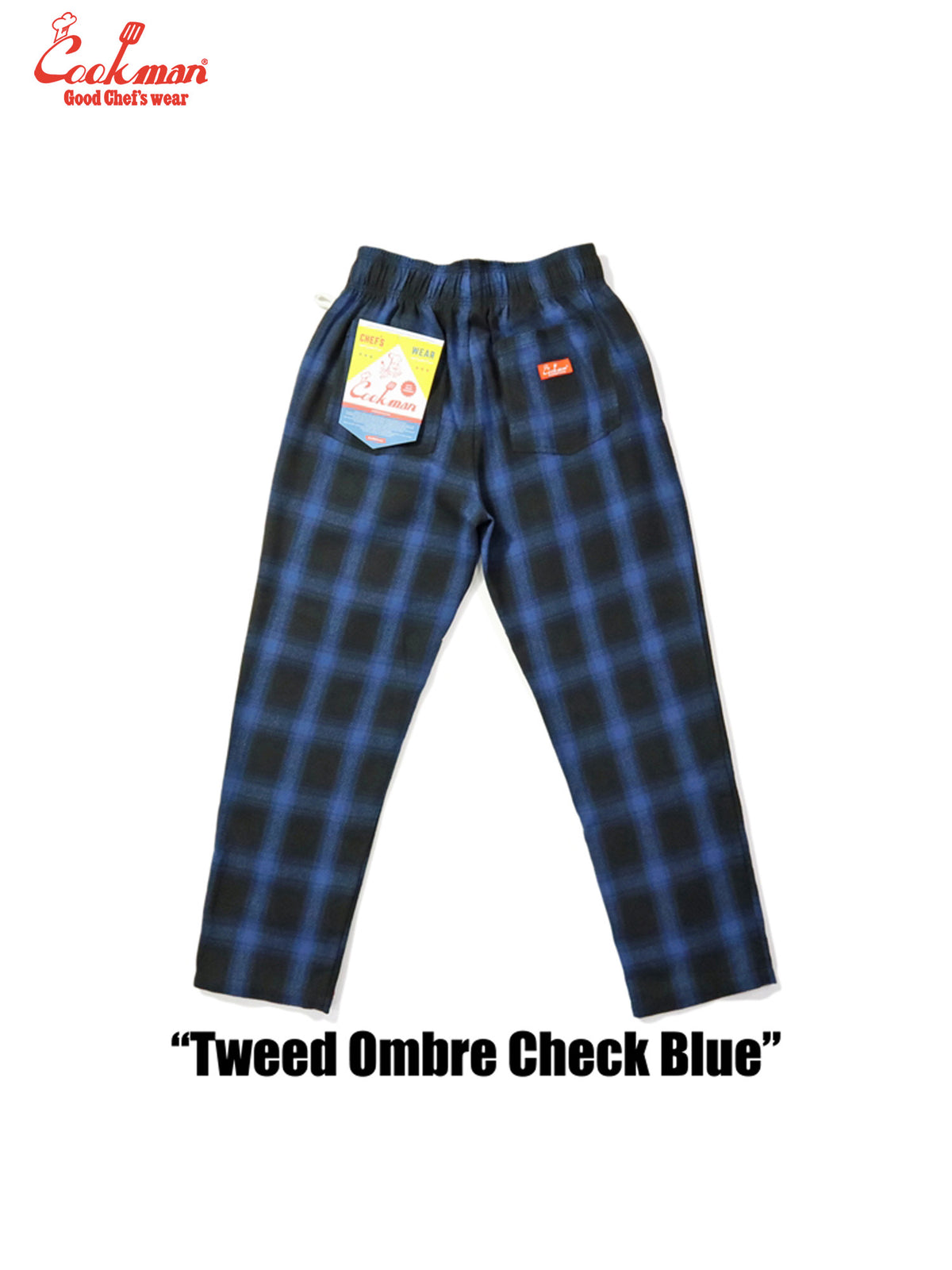 Chef Pants - Tweed Ombre Check : Blue