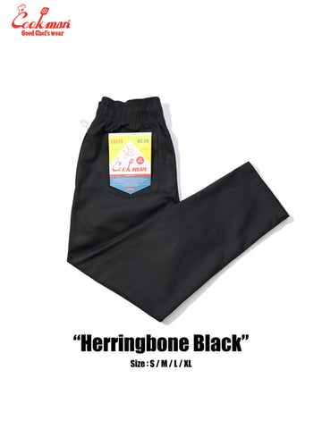 Chef Pants - Herringbone : Black