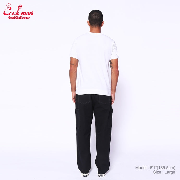 Cookman Chef Pants Semiwide - Front Pocket Duck Canvas : Black