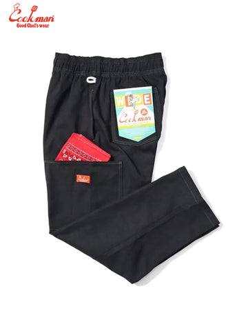 Chef Pants Semiwide - Front Pocket Duck Canvas : Black