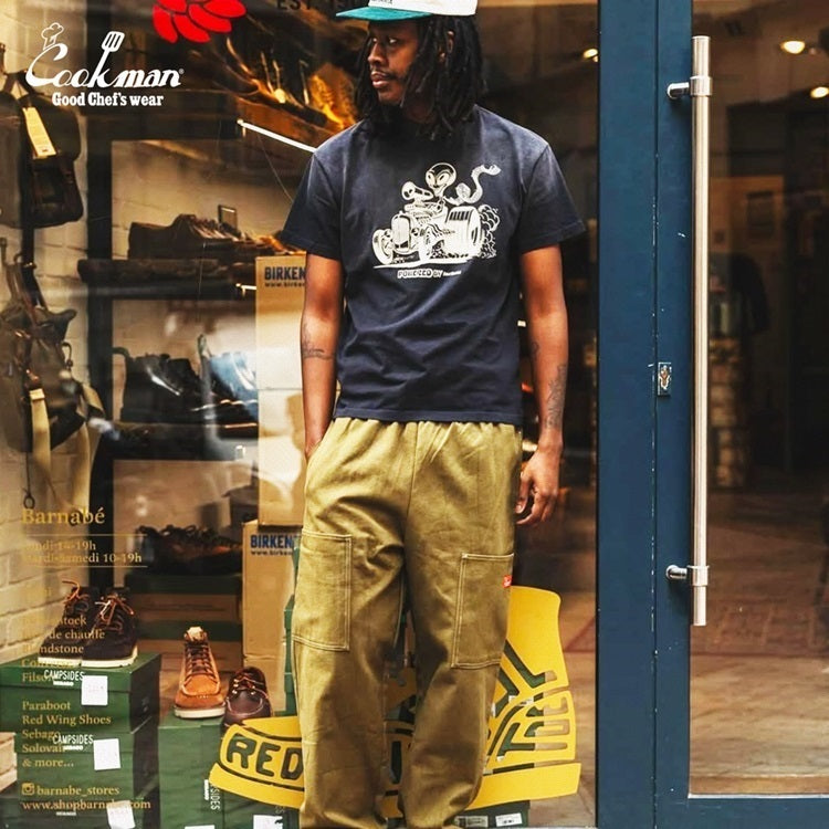 Cookman Chef Pants Semiwide - Front Pocket Duck Canvas : Olive