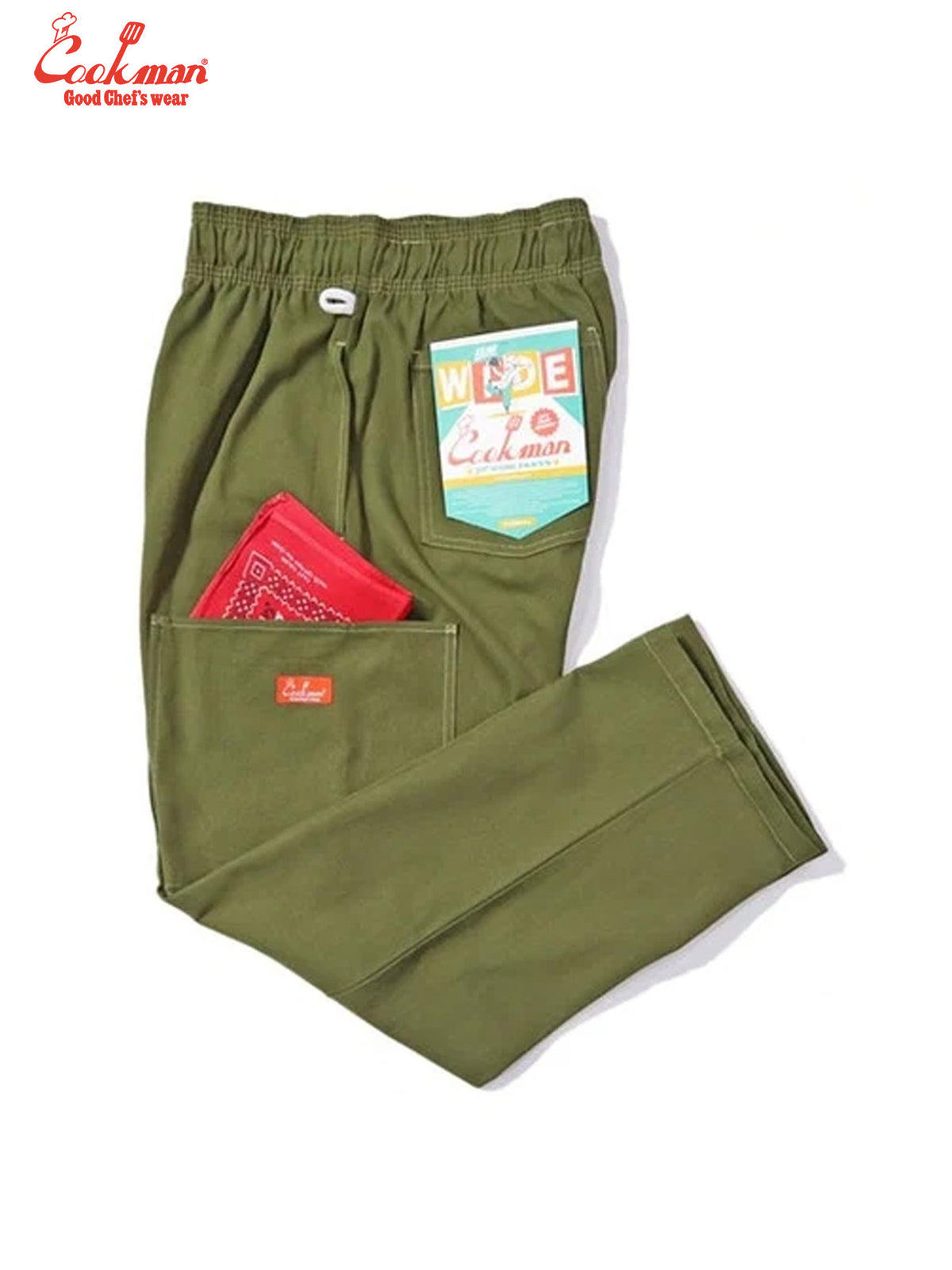 Chef Pants Semiwide - Front Pocket Duck Canvas : Olive
