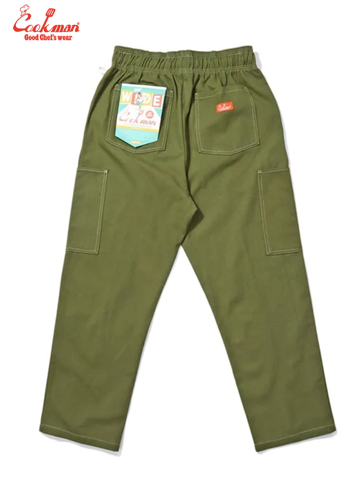 Chef Pants Semiwide - Front Pocket Duck Canvas : Olive
