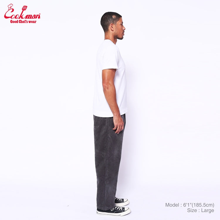 Cookman Chef Pants Semiwide - Corduroy : Charcoal