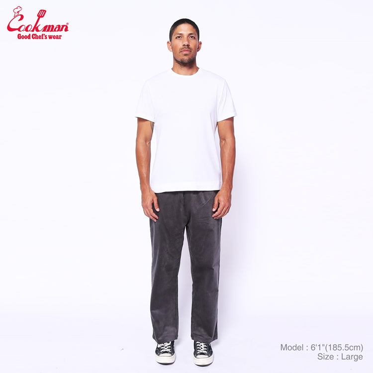 Cookman Chef Pants Semiwide - Corduroy : Charcoal