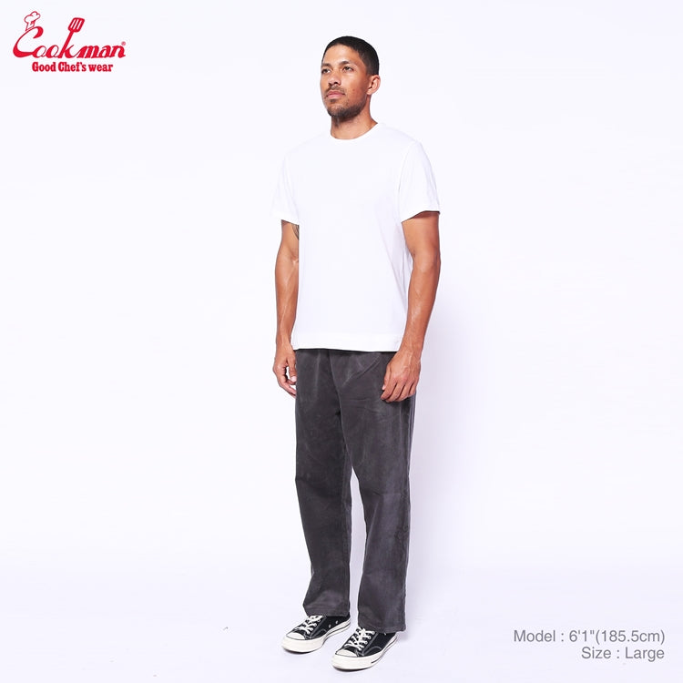 Cookman Chef Pants Semiwide - Corduroy : Charcoal