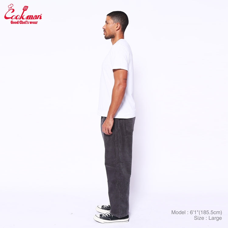 Cookman Chef Pants Semiwide - Corduroy : Charcoal