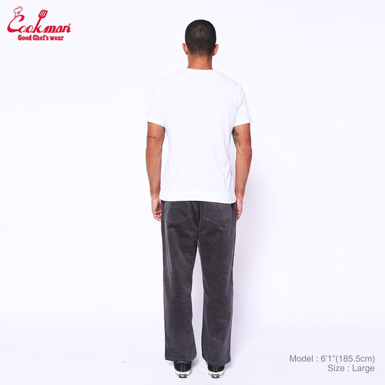 Cookman Chef Pants Semiwide - Corduroy : Charcoal