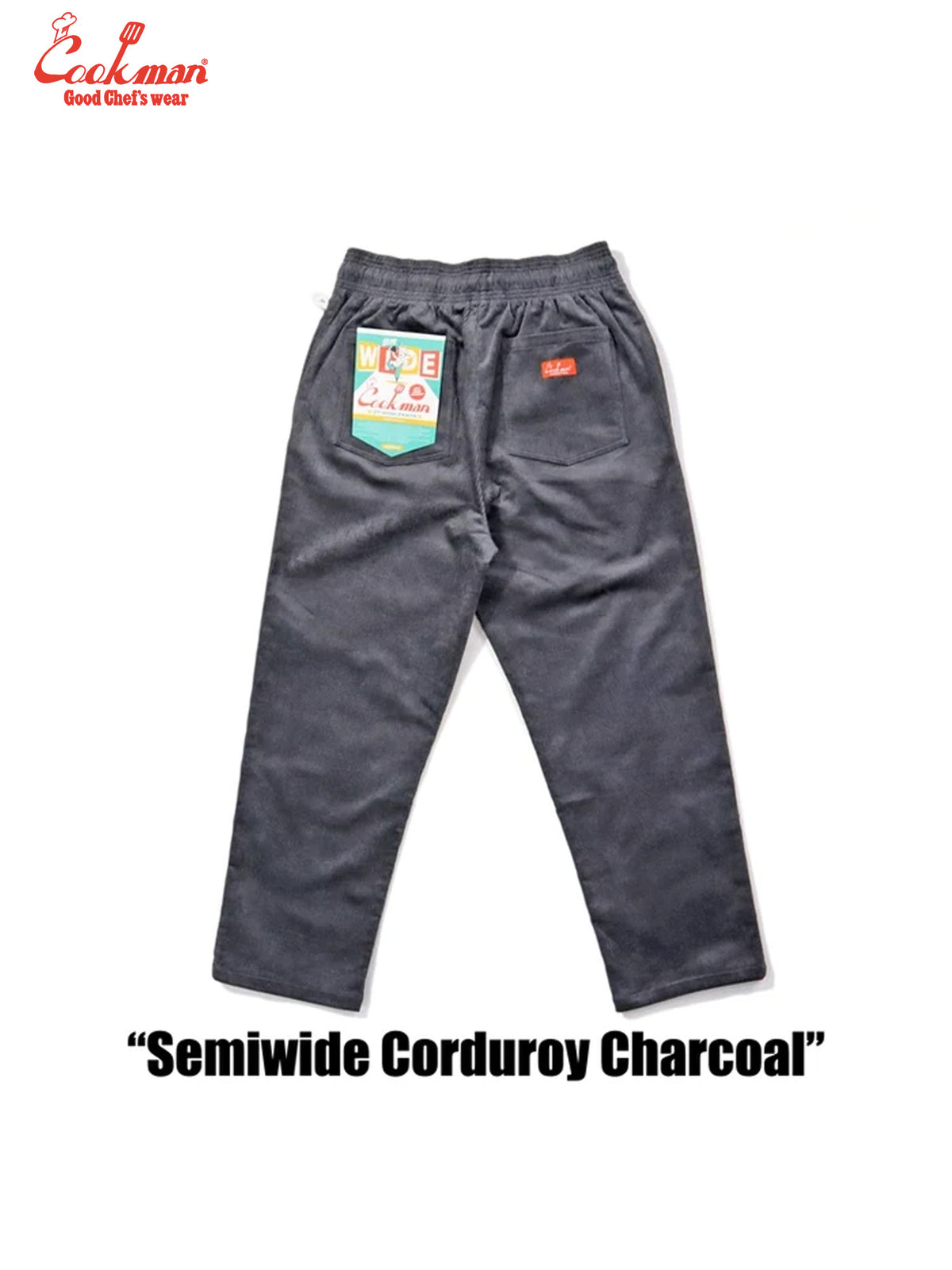Chef Pants Semiwide - Corduroy : Charcoal