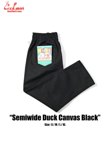 Chef Pants Semiwide - Duck Canvas : Black