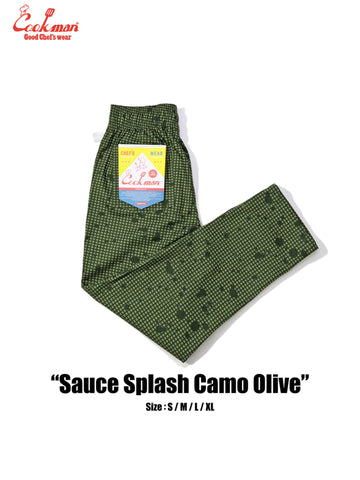 Chef Pants - Sauce Splash Camo : Olive