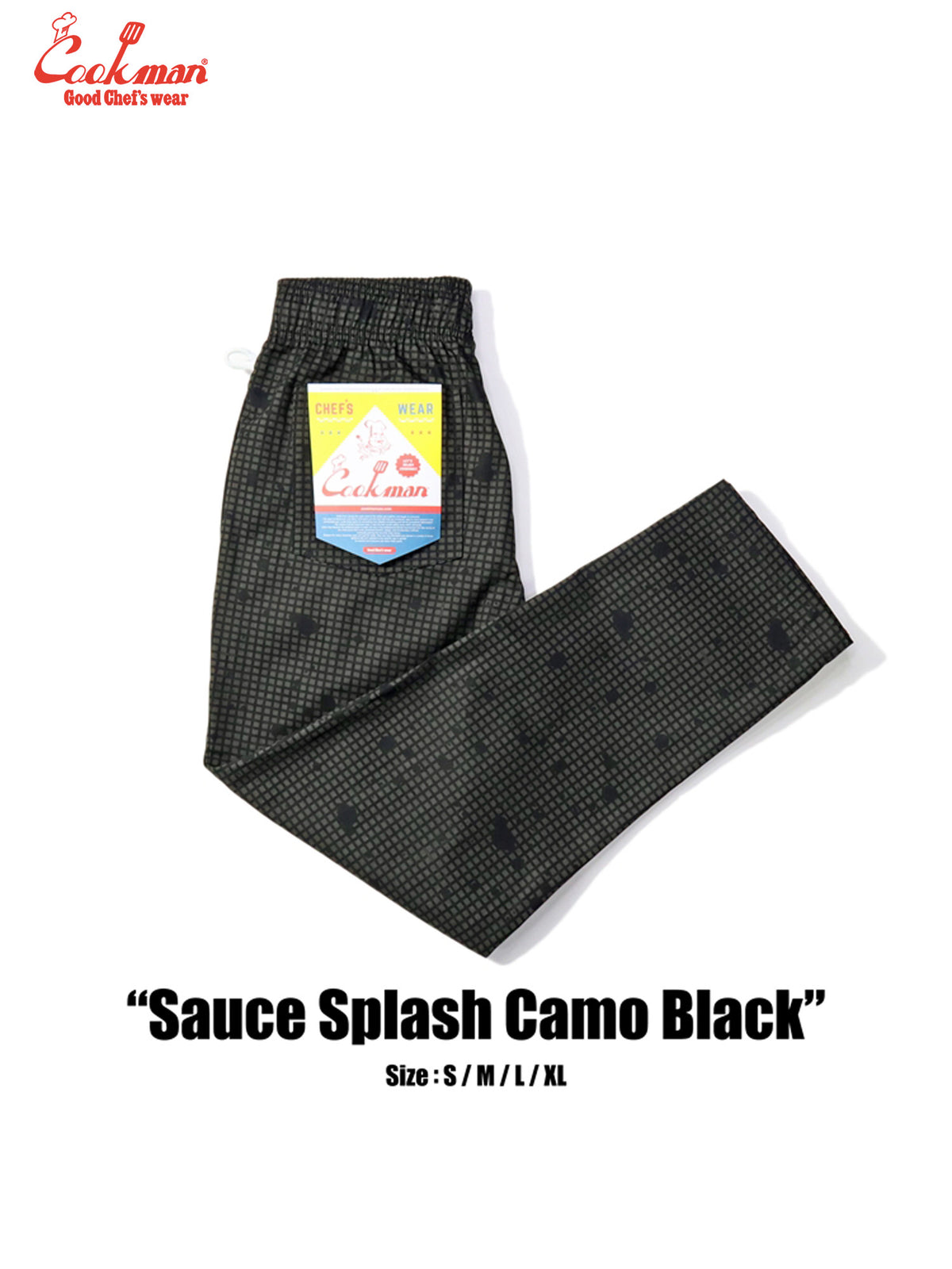 Chef Pants - Sauce Splash Camo : Black