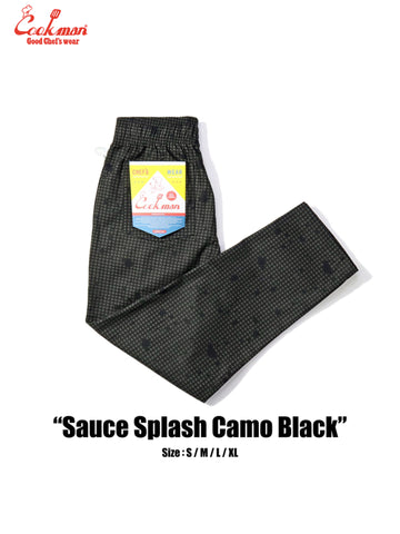 Chef Pants - Sauce Splash Camo : Black