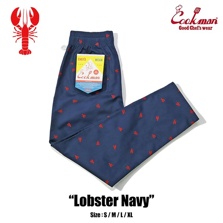 Embroidery Chef Pants -  Lobster : Navy
