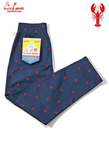 Embroidery Chef Pants -  Lobster : Navy
