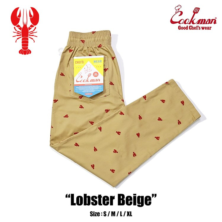 Cookman Embroidery Chef Pants -  Lobster : Beige
