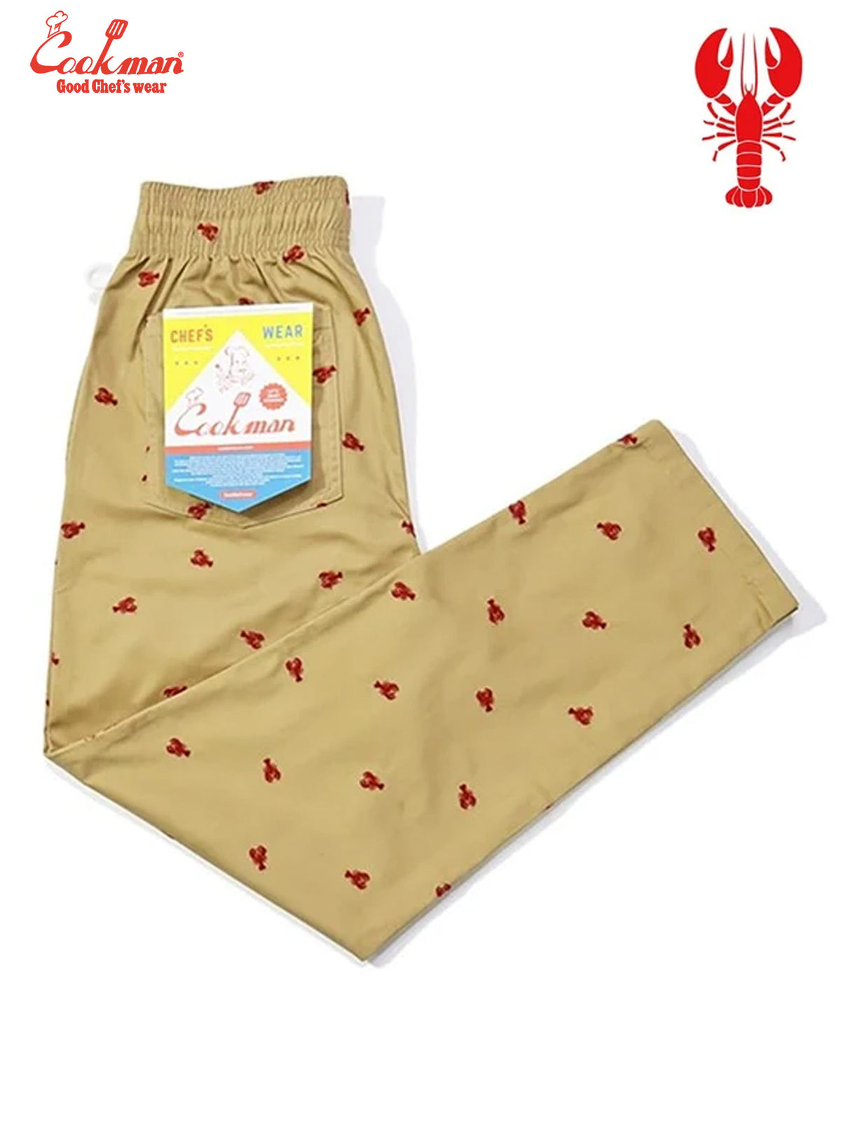 Embroidery Chef Pants -  Lobster : Beige