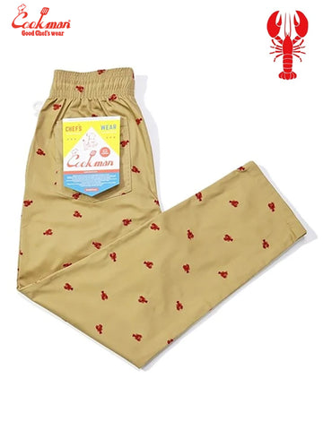 Embroidery Chef Pants -  Lobster : Beige