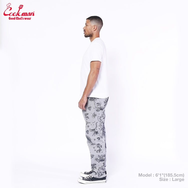 Cookman Chef Pants - Old Tattoo : Gray