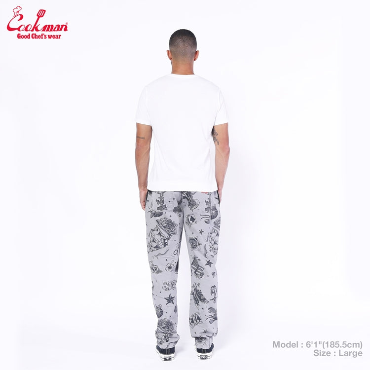 Cookman Chef Pants - Old Tattoo : Gray