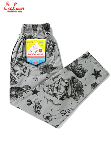 Chef Pants - Old Tattoo : Gray