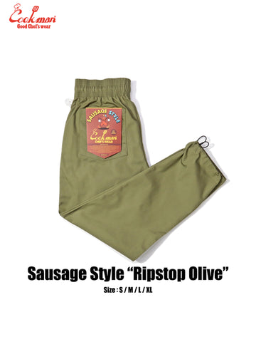 Chef Pants - Sausage Style Ripstop : Olive