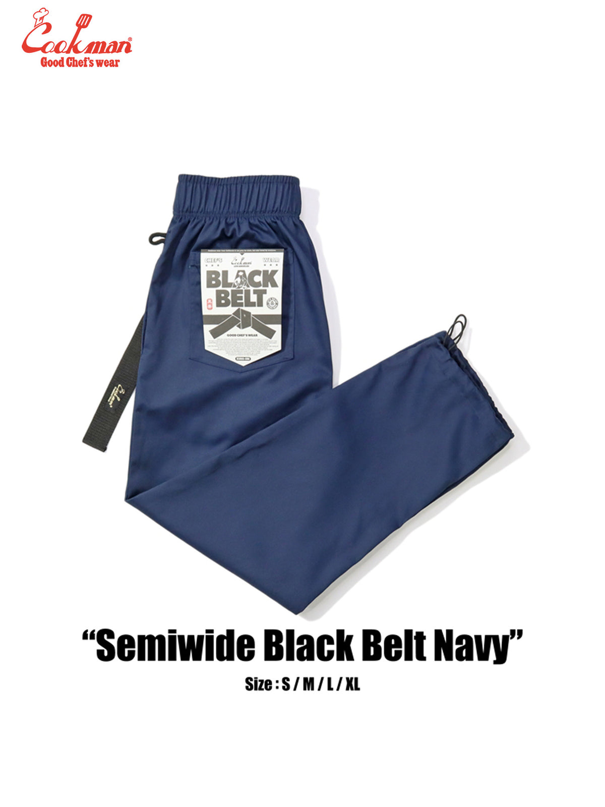 Chef Pants Semiwide - Black Belt : Navy