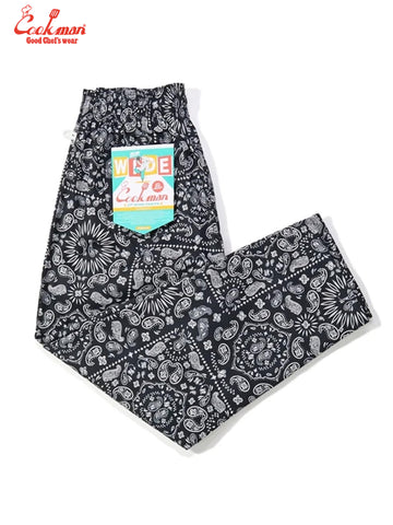 Chef Pants Semiwide - Paisley : Black