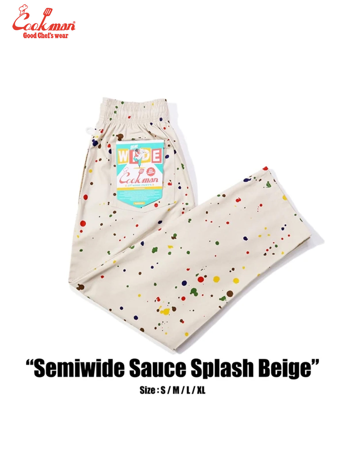 Chef Pants Semiwide -  Sauce Splash : Beige