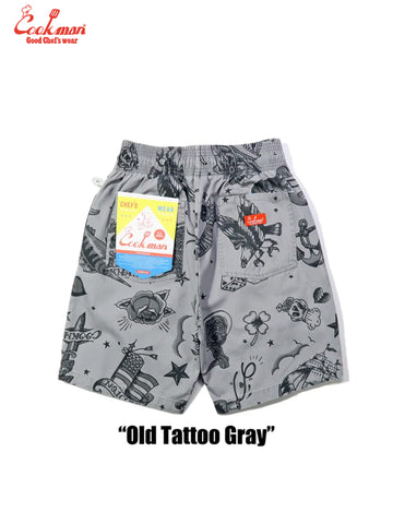 Chef Short Pants - Old Tattoo : Gray
