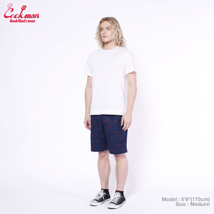 Cookman Chef Short Pants Embroidery - Lobster :  Navy