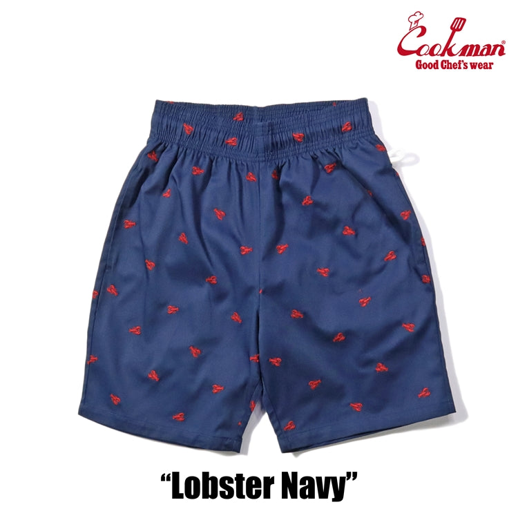 Chef Short Pants Embroidery - Lobster :  Navy