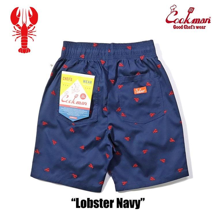 Chef Short Pants Embroidery - Lobster :  Navy