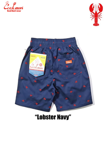 Chef Short Pants Embroidery - Lobster :  Navy