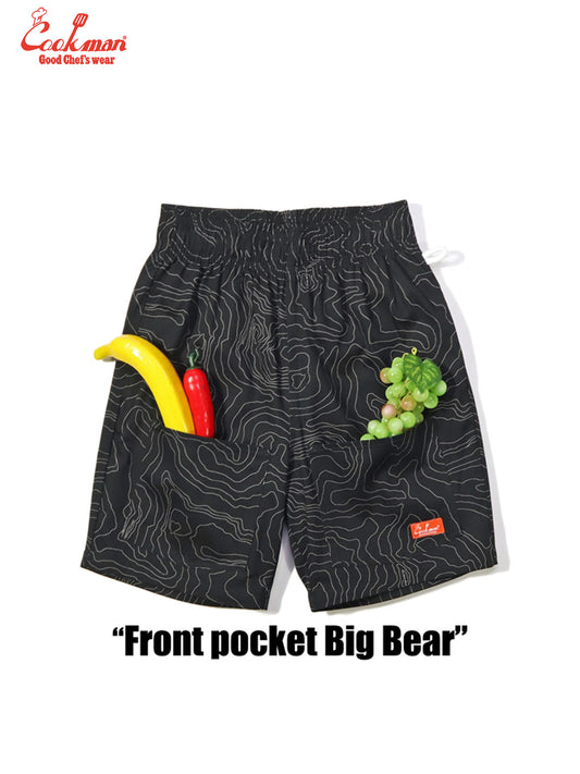 Chef Short Pants Front Pocket - Big Bear : Black