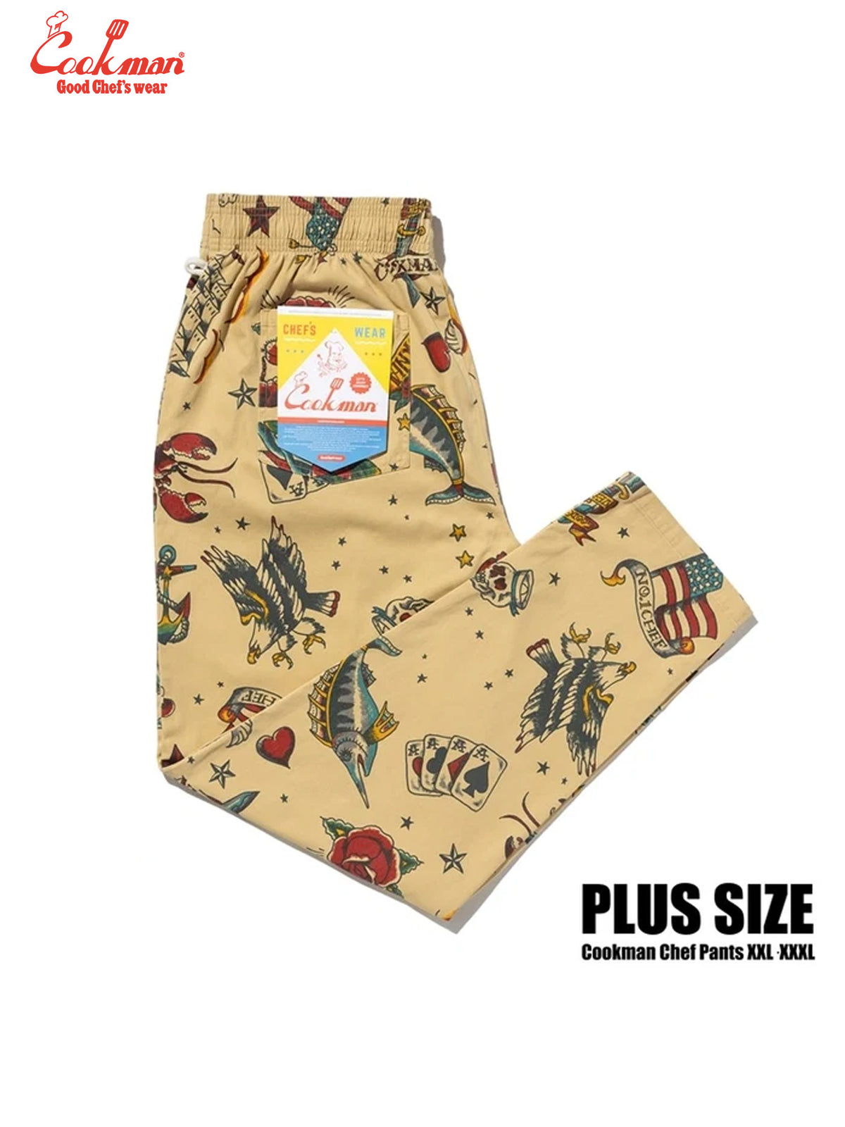 Chef Pants - Old Tattoo : Beige