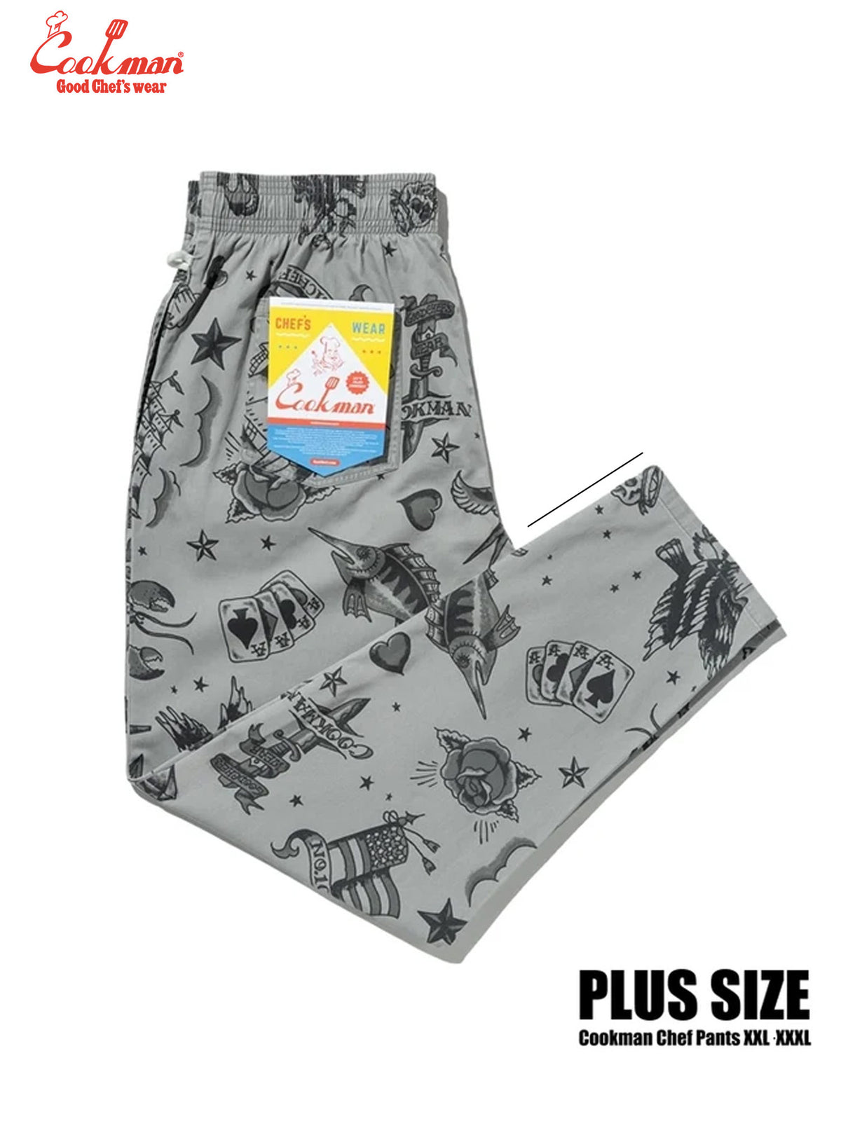 Chef Pants - Old Tattoo : Gray