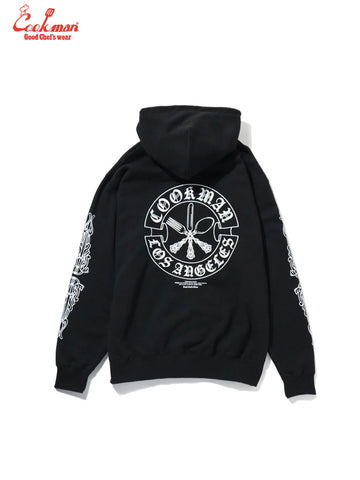 Zip-up Hoodie - Cutlery : Black