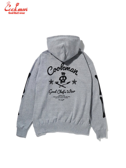 Zip-up Hoodie - Skull : Gray