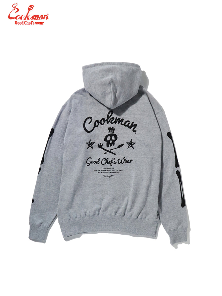 Zip-up Hoodie - Skull : Gray