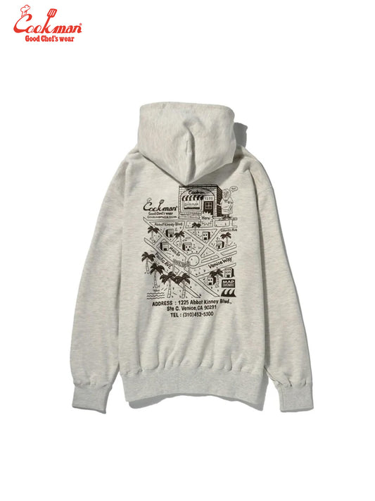 Zip-up Hoodie - TM paint Abbot Kinney : Off White