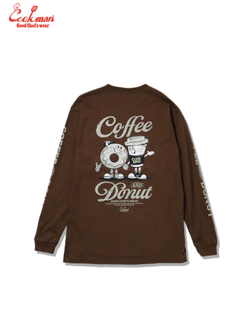 Long Sleeve Tees - Coffee & Donut : Dark Brown