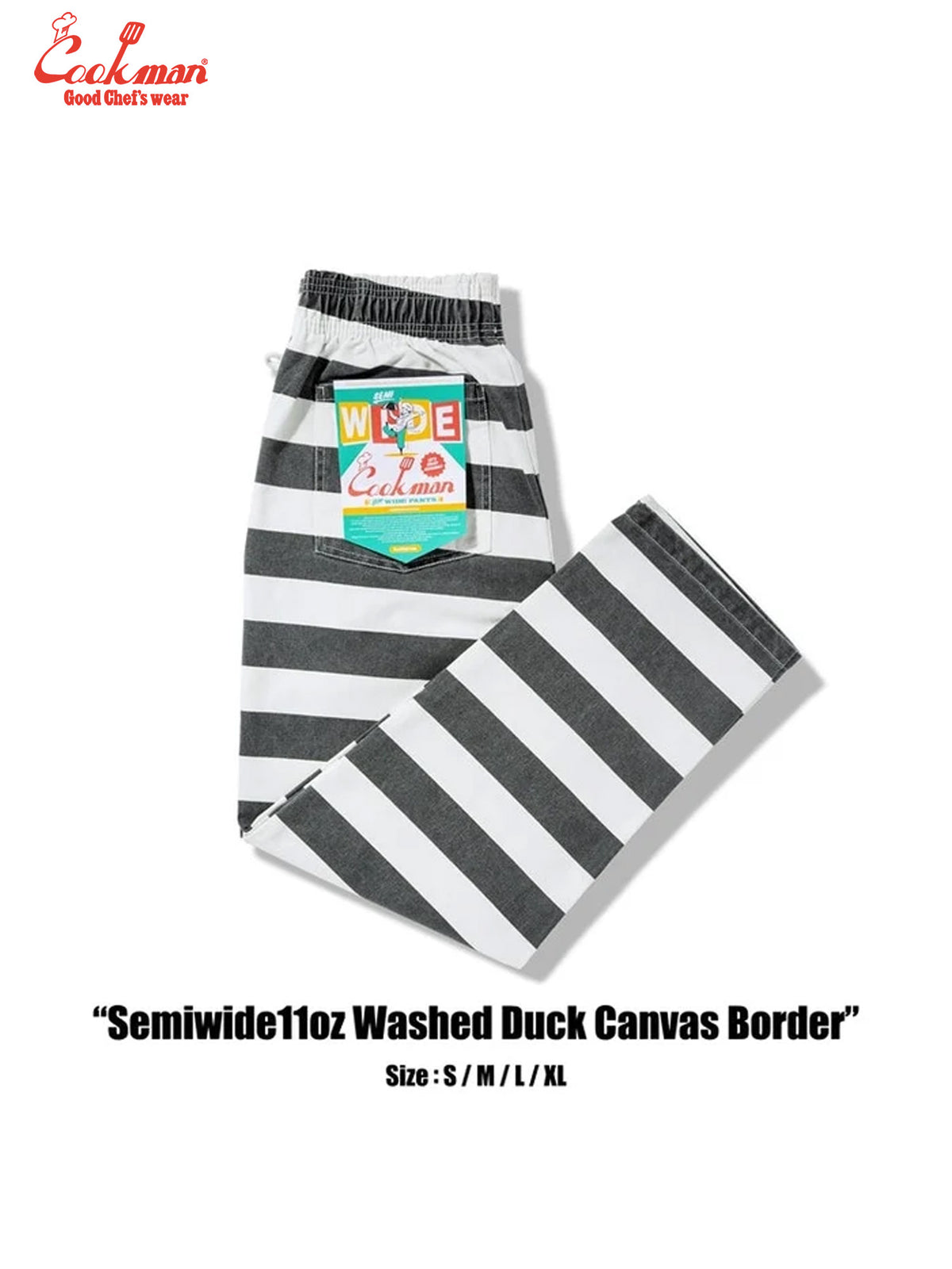 Chef Pants Semiwide -  Washed Duck Canvas Border